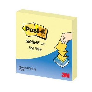 3M 팝업 디스펜서용 리필, 노랑, 5개