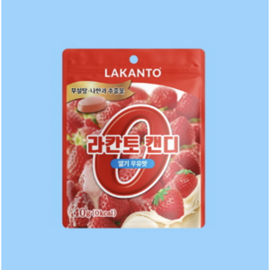 라칸토 캔디 달달한 제로 칼로리 0Kcal 딸기우유맛, 40g, 5개