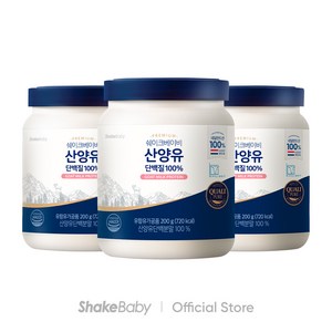 쉐이크베이비 100% 산양유 단백질, 3개, 200g