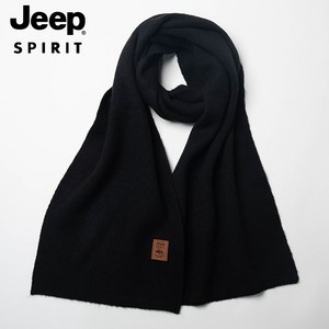 JEEP SPIRIT 남성 머플러 겨울 클래식 니트 롱 목도리