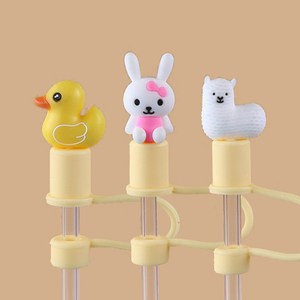 [3P세트]올레디유 캐릭터 빨대 마개 스탠리 호환 텀블러 10mm 텀블러꾸미기, 2토끼세트, 1세트