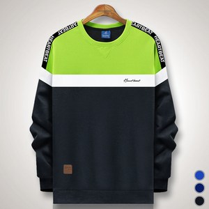 하트비트 다베넨 맨투맨 베이직핏 라운드 레터링 긴팔티셔츠 커플룩 단체복 남자 여자 남여공용 빅사이즈 커플티 배색 단체티