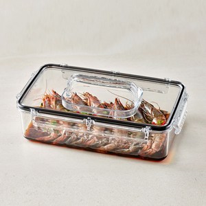 고트만 네오 크리스탈 트라이탄 밀폐용기 모5호 2700ml 블랙, 미포함, 네오 모5호 블랙, 1개