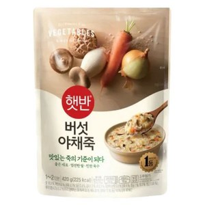 비비고 버섯야채죽, 420g, 21개