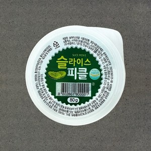 지케이푸드 G.엔엘푸드 슬라이스 일회용피클 80g 오이피클 피자 파스타, 1개