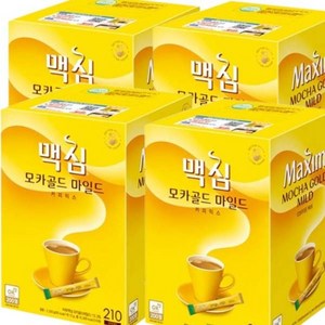 동서식품 맥심 모카골드 마일드 커피믹스 스틱 210T x4개, 12g, 4개, 210개입