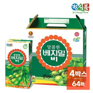 베지밀 달콤한 비 두유, 190ml, 64개