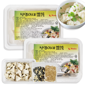 홍홍 중국식품 중국 훈둔 완탕 물만두 중국만두, 350g, 2개