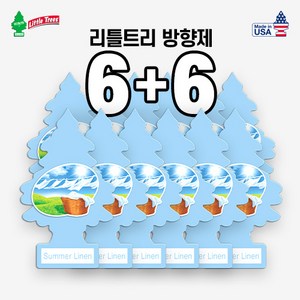 리틀트리 차량용 방향제 본품, 썸머 린넨, 12개