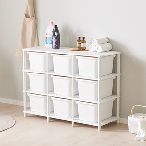 [국내생산] 큐브 1단2단3단 바구니수납장 다용도수납 수납장 펜트리 거실장 아이방정리 옷수납 전자렌지수납장 애완용품수납장 틈새수납장 선반 정리수납장 장난감정리, 화이트