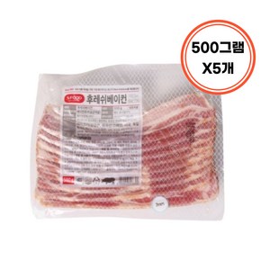 (무)(냉동)에쓰푸드 베이컨(냉동 7mm 500g), 5개, 500g