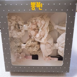 뽕삔 자수 레이스 헤어핀세트