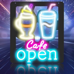 LED보드나라 디저트 CAFE 커피 OPEN 영업중 간판 LED 오픈 OPEN 전광판 조명 개업선물 카페, Z-교차깜빡임_디저트 카페 OPEN 보드(무선 리모컨)