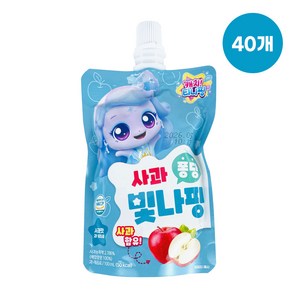 캐치티니핑 빛나핑 사과 퐁당 파우치 과채음료, 40개, 100ml