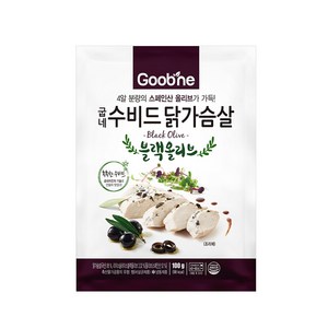 굽네 블랙올리브 수비드 닭가슴살 100g, 16개