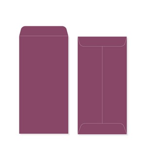 [42 Plum 자주 50매] 53색상 밍크지 고급칼라봉투