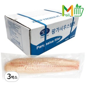 MMMALL 횟감 팡가시우스 손질 필렛 참메기, 3개, 5kg