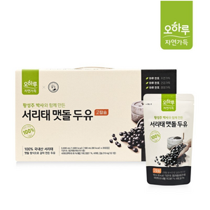 오하루자연가득 황성주 박사와 함께 만든 서리태 맷돌 두유 180ml [80개], 80개