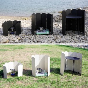 캠핑 버너바람막이 가림막 그리들 구이바다, 버너바람막이-블랙(중30), 1개