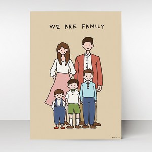 뚜뚜아트 가족 포스터 신혼집 아기방 아이방 인테리어 그림 감성 포스터, 13. We ae family9