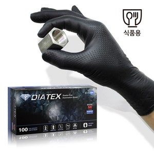 (DIATEX)다이아텍스 블랙니트릴장갑 자동차정비 (100장), DT(블랙)-M, 100개