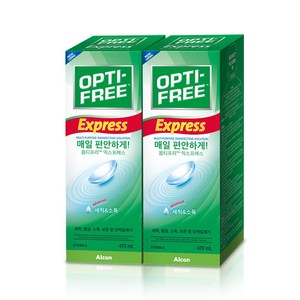 옵티프리 익스프레스 렌즈 세정액, 470ml, 2개