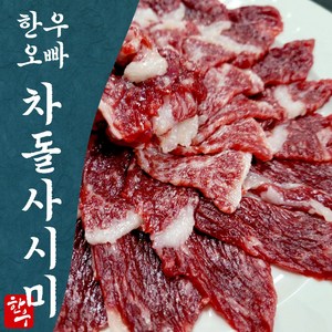 한우오빠 생 차돌사시미 천연버터맛 한우 차돌박이 육회 뭉티기 육사시미, 생차돌사시미, 1개, 200g