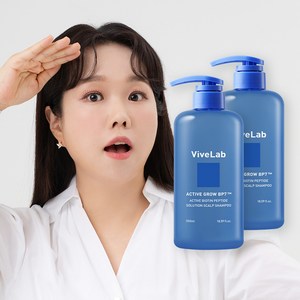 바이브랩 액티브 비오틴 펩타이드 솔루션 스칼프 샴푸 비오틴 탈모 샴푸, 2통, 550ml