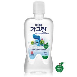 가그린 어린이용 구강세정제 사과향, 380ml, 3개