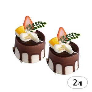 [데코봉봉] 시럽 컵케이크 모형(초코) 2개 초콜릿 생크림 과일 컵케익