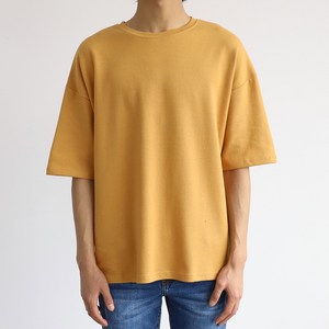 더베이직샵 에센셜 베이직 오버핏 라운드 반팔 티셔츠