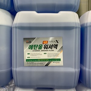 베가X 에탄올 고농축 워셔액 말통 대용량, 파란색, 1개, 18.75L