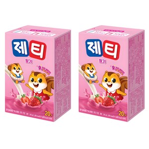 제티 딸기맛 분말, 17g, 20개입, 2개