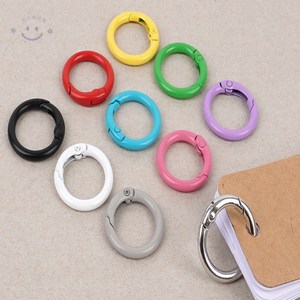 크레뷰 컬러 원형 고리링 24MM 차키링 키링재료 열쇠링 키링 칼라오링, 블랙
