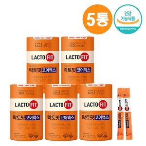 종근당 락토핏 생유산균 코어맥스 프로바이오틱스 아연 유산균 라토픽 60포, 구성선택, 60포x5통_10개월분, 120g, 1개