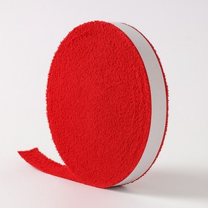 대형 타올 그립 테이프 두꺼운 배드민턴 수건 그립 테니스 라켓 땀 흡수 테이프 초극세사, 빨강, 1개