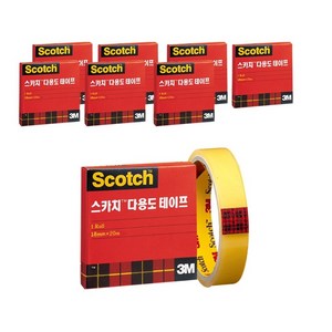 쓰리엠 스카치 다용도 테이프 리필 500 18mm x 20m, 8개