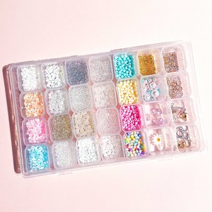 리니팜 올인원 비즈 공예 키트, 아이스크림 테마 화이트실버, 1개