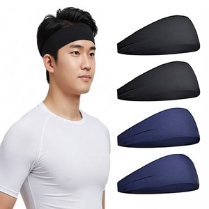 렌버핏 일단달려 기능성 스포츠 헤어밴드 4P