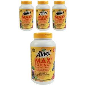 네이쳐스웨이 얼라이브! 맥스3 데일리 맥스 포텐시 멀티-비타민 타블렛, 180정, 4개