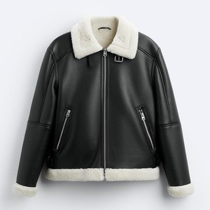 ZARA 자라 페이크 에코 레더 더블 페이스드 무스탕 점퍼 Z1221