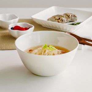 면기 우동기 비빔밥 라면그릇 가벼운 우동그릇 2p, 2개, 화이트