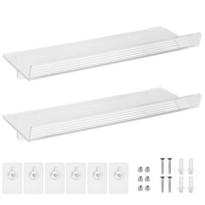 젭스워드 인테리어 무지 벽선반 20231226065, 2개, 투명