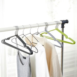 할메이드 철제 튼튼한 논슬립옷걸이 성인용, 블랙, 1개