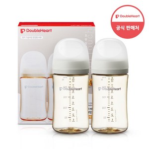 더블하트 모유실감 3세대 트윈팩 240ml 블루밍가든, 1세트, PPSU 오후의베이지