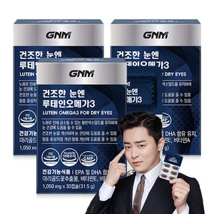 GNM 건조한 눈엔 루테인오메가3 / 눈건강 비타민A 비타민E, 30정, 3개