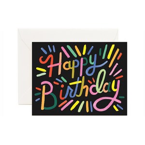 라이플페이퍼 Fireworks Birthday Card 생일 카드, 단품