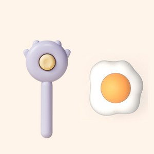 유로로 냥냥빗 고양이브러쉬 강아지 원터치 빗, 퍼플, 1개