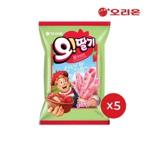 오리온 오딸기 과자 봄 한정판, 5개, 55g