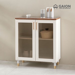 라온 800 유리도어 수납장, 화이트